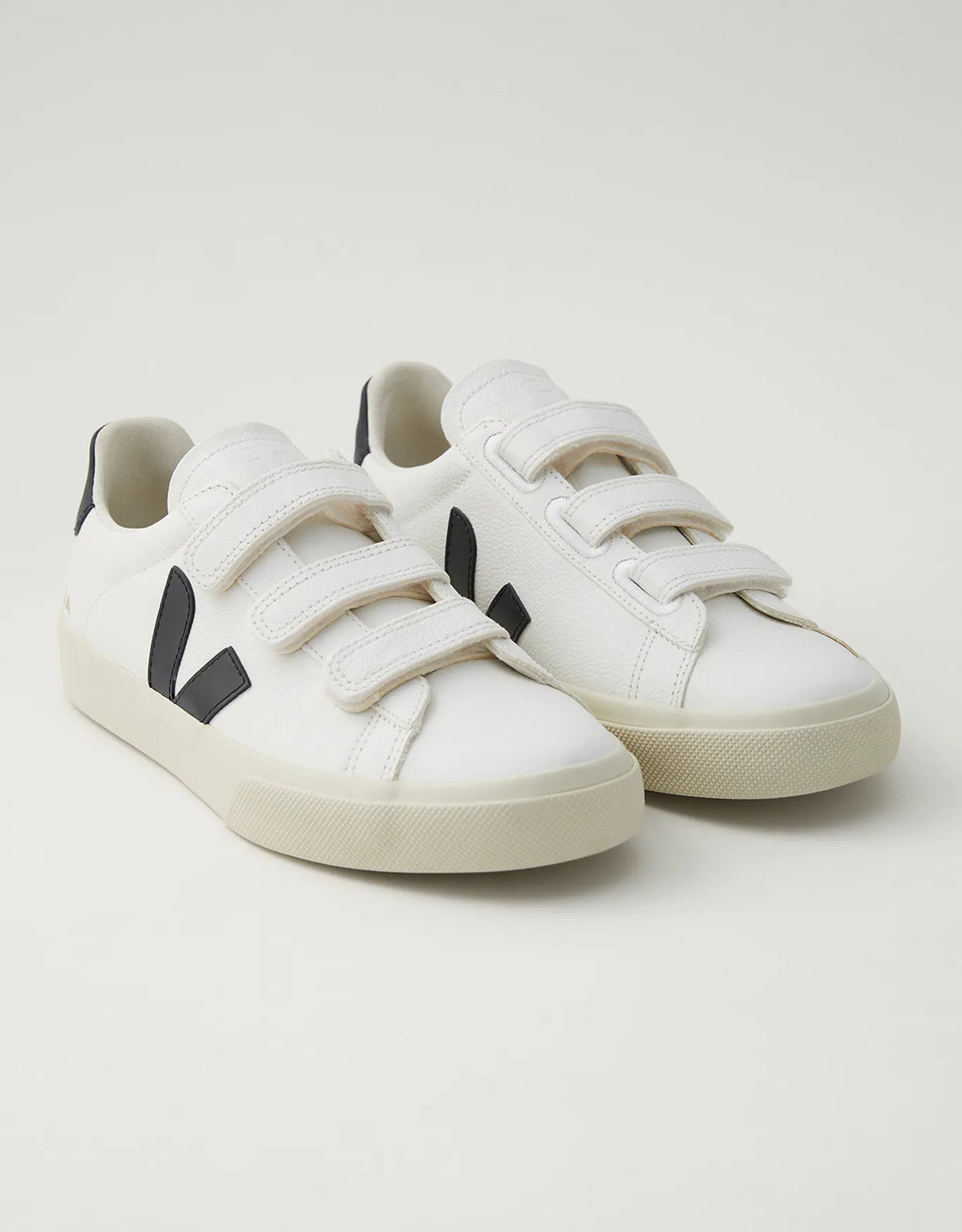 Veja/Vert Recife Velcro - Branco com Preto