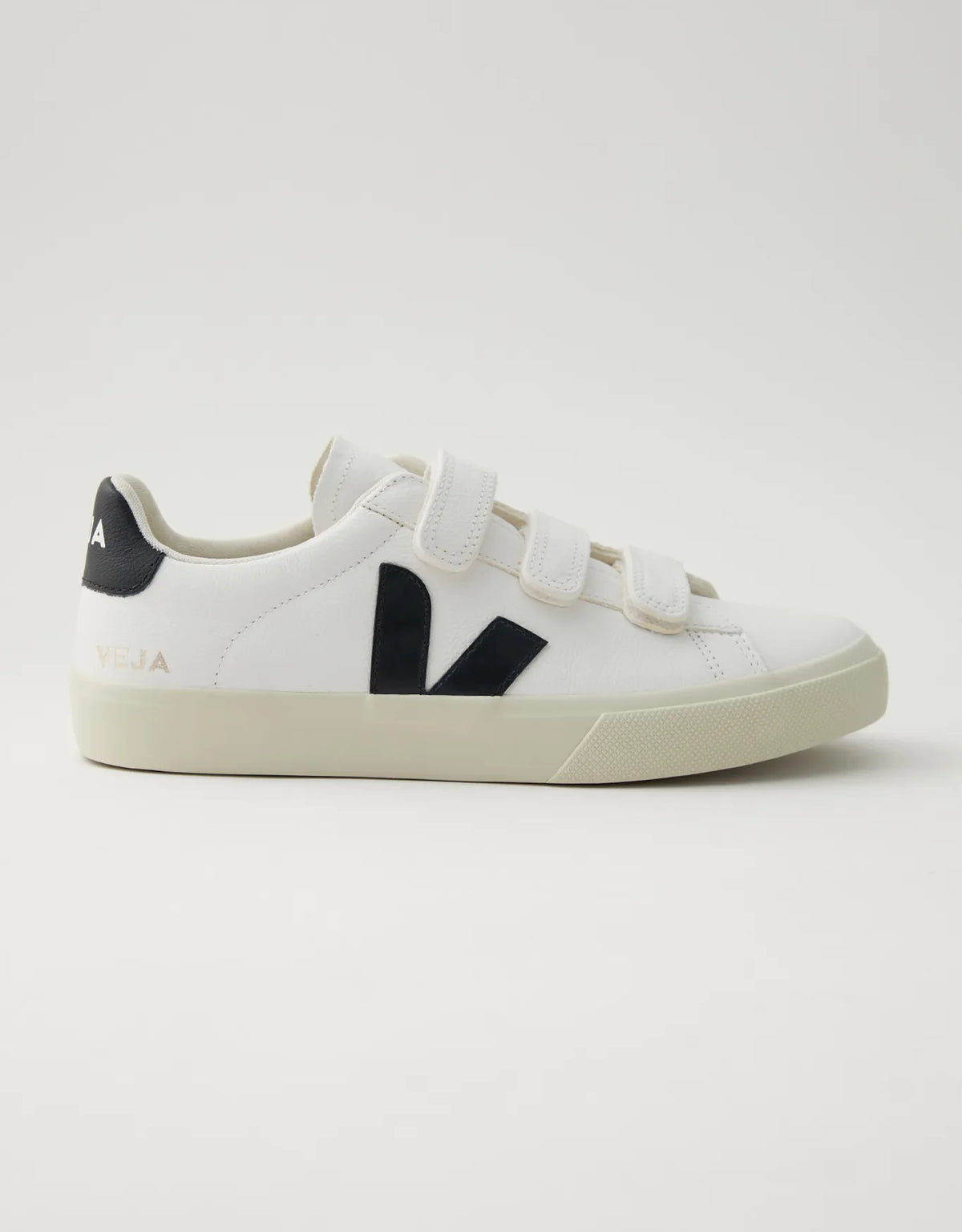 Veja/Vert Recife Velcro - Branco com Preto
