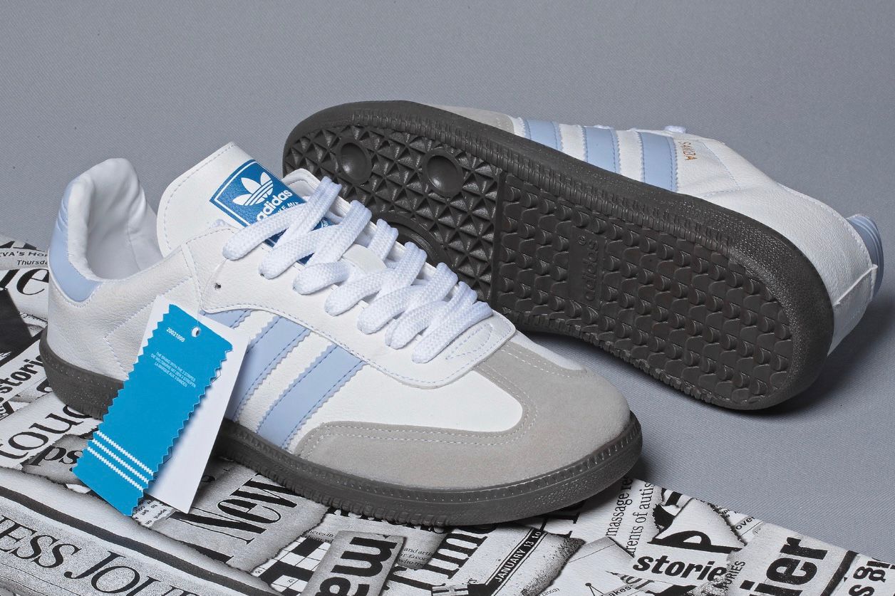 Adidas Samba OG - Branco com Azul