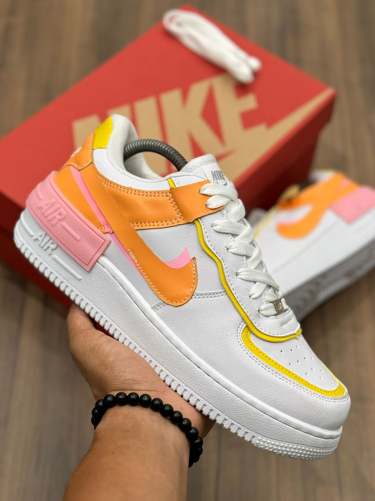 Air Force Shadow - Branco com Laranja