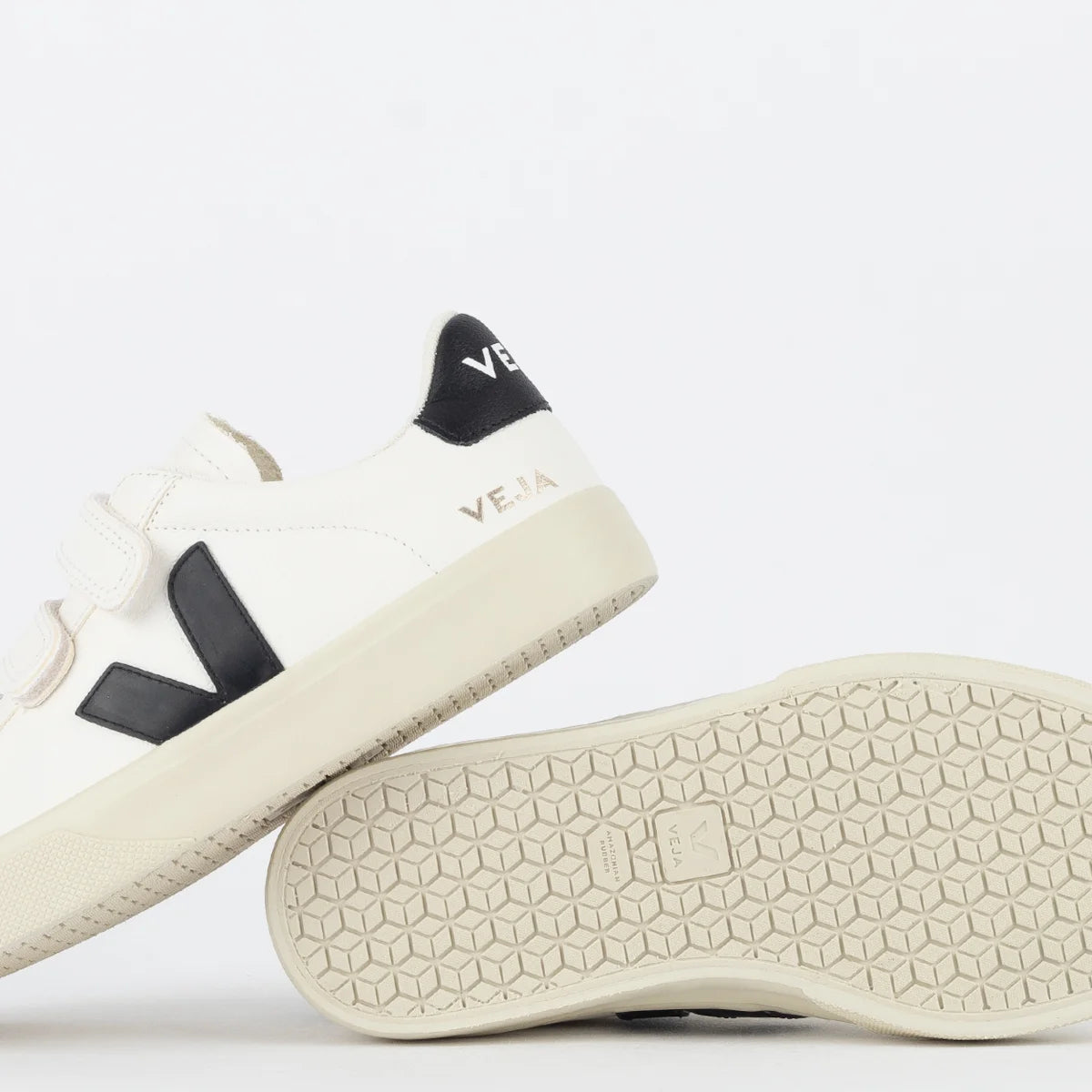 Veja/Vert Recife Velcro - Branco com Preto