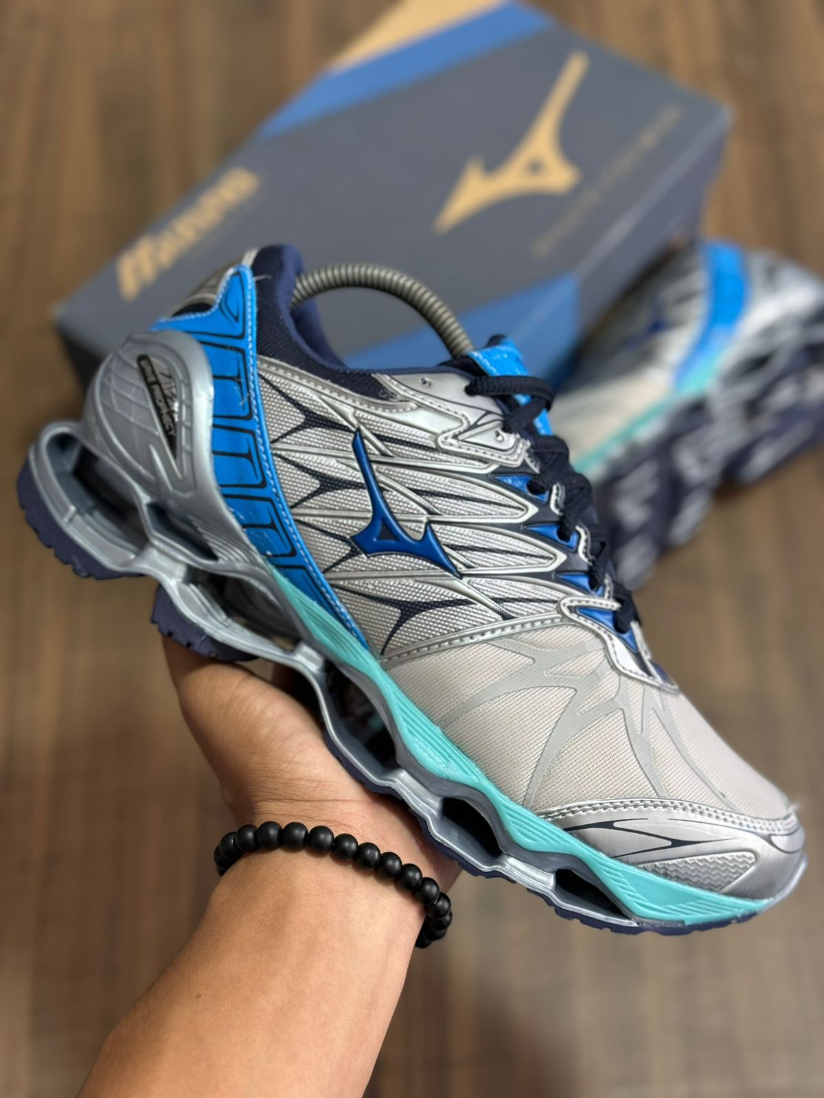 Mizuno Wave Prophecy 7 - Cinza com Azul