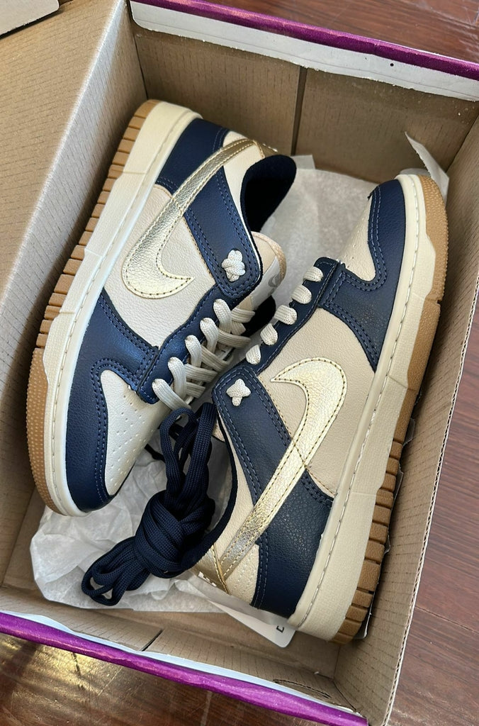 Nike Dunk - Azul com Dourado