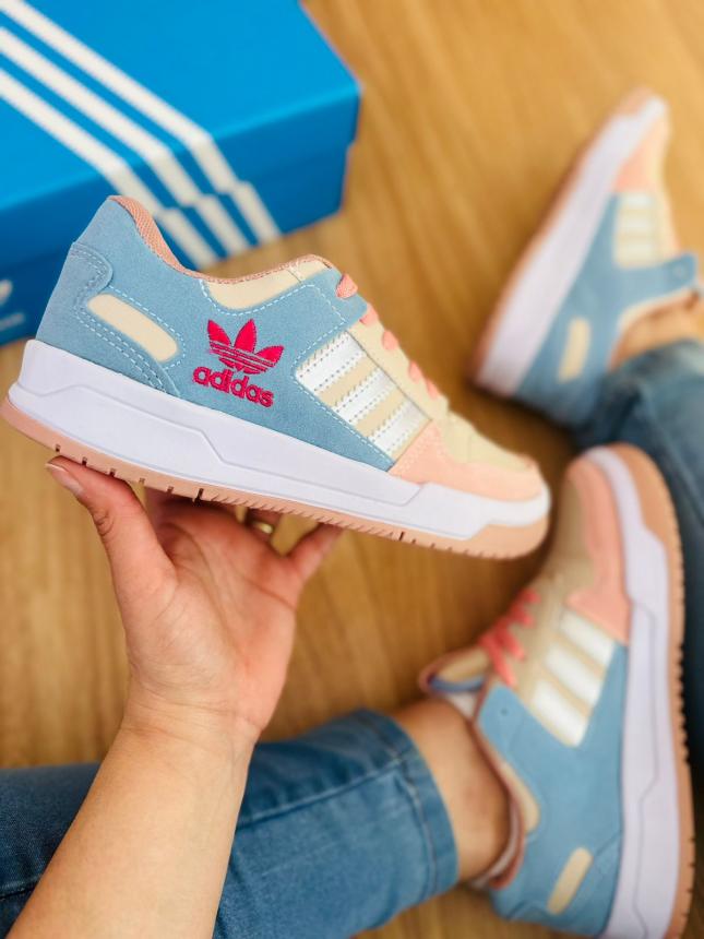 Tênis Adidas Forum - Rosa com Azul Bebê