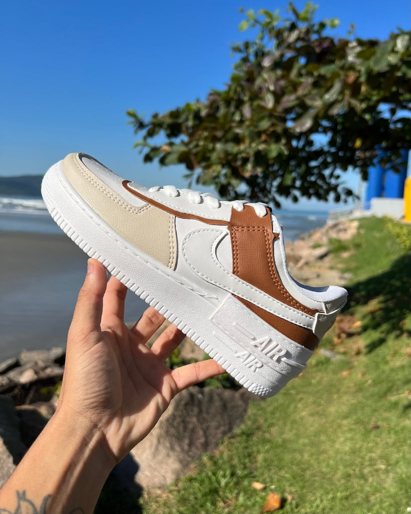 Air Force Shadow - Branco com Marrom