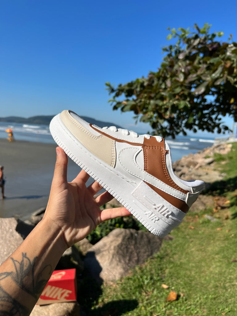 Air Force Shadow - Branco com Marrom