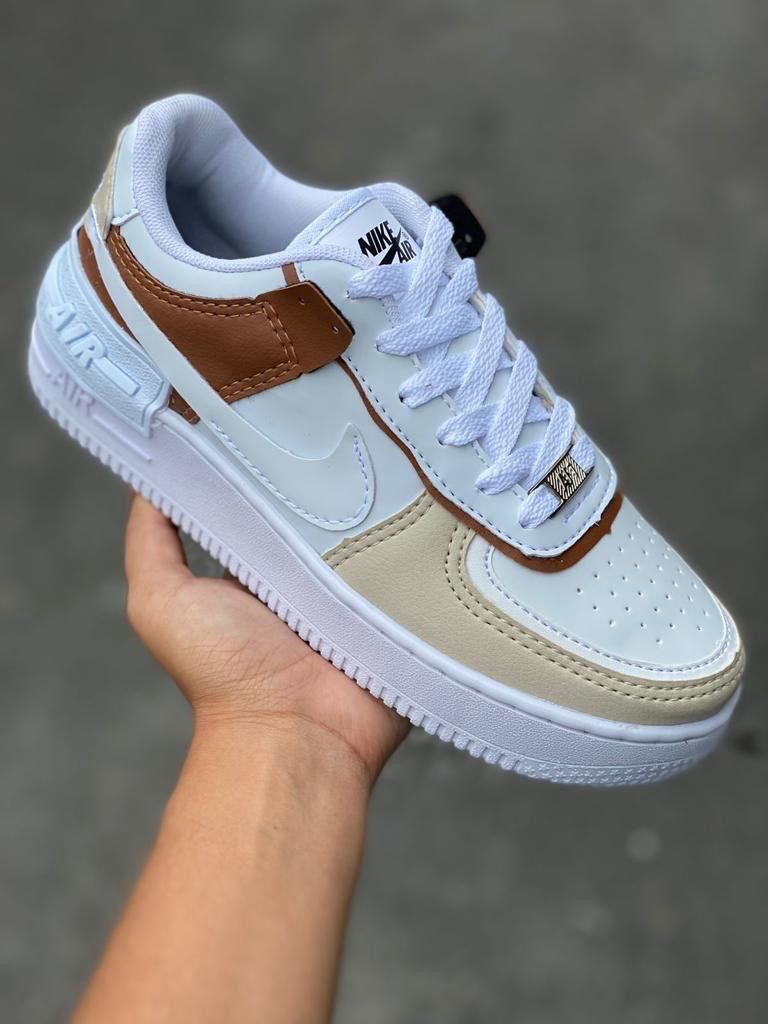 Air Force Shadow - Branco com Marrom