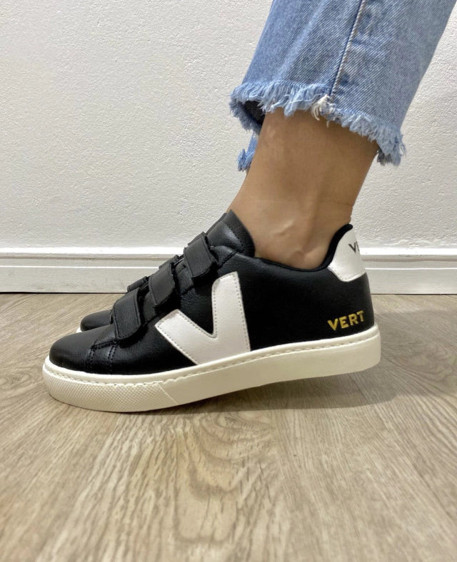 Veja/Vert Recife Velcro - Preto com Branco
