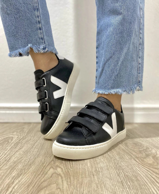 Veja/Vert Recife Velcro - Preto com Branco