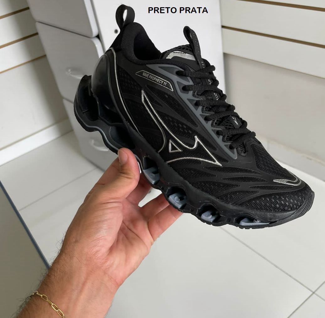 Mizuno Wave Prophecy 11 - Preto com Prata