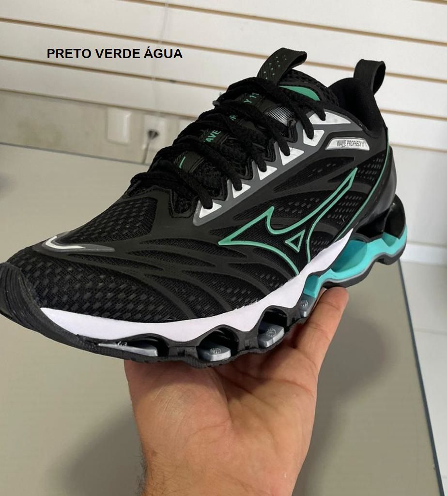 Mizuno Wave Prophecy 11 - Preto com Verde Água