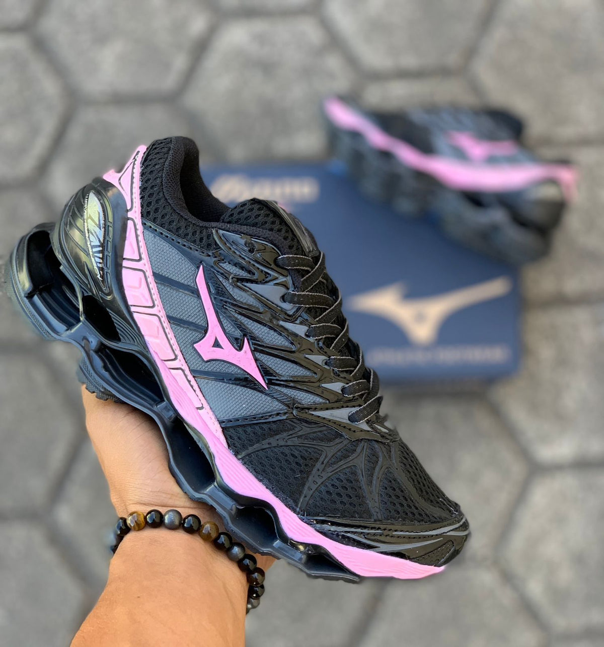 Mizuno Wave Prophecy 7 - Preto com Rosa