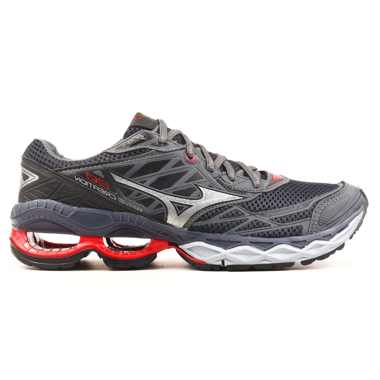 Mizuno Wave Creation 20 - Grafite e Vermelho