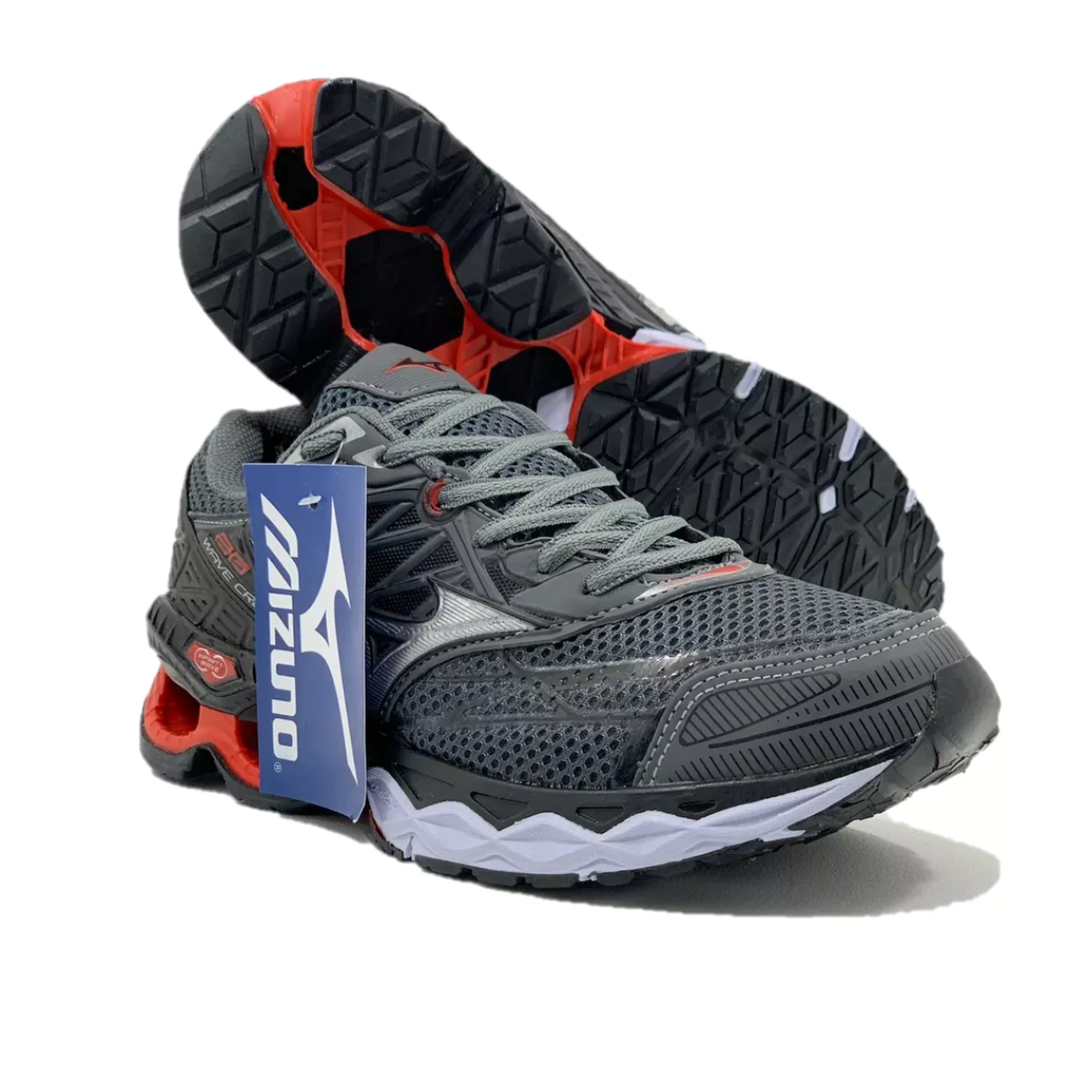 Mizuno Wave Creation 20 - Grafite e Vermelho
