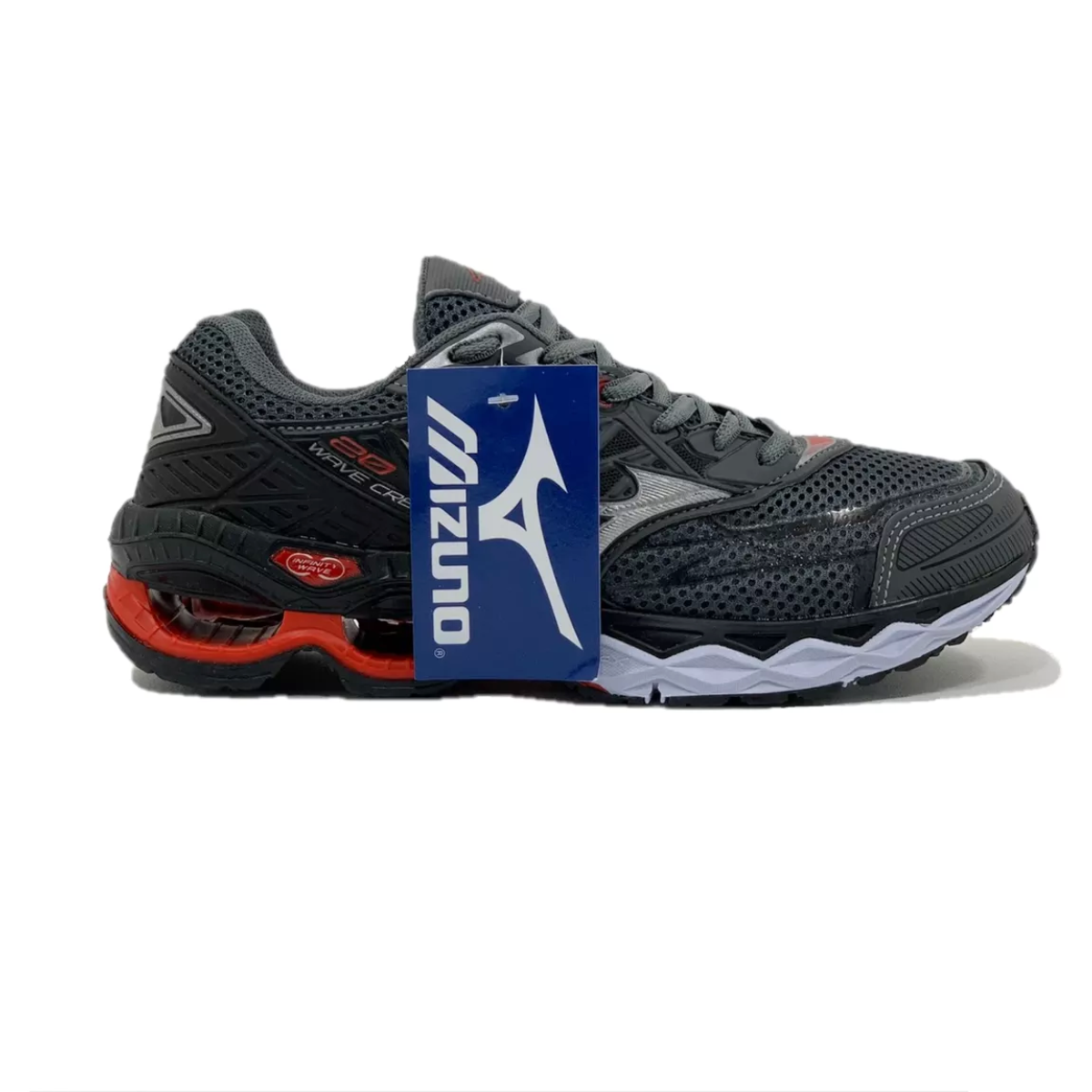 Mizuno Wave Creation 20 - Grafite e Vermelho