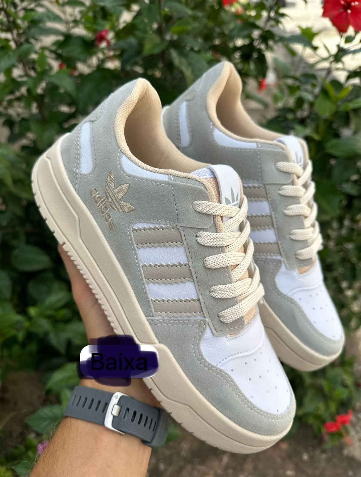 Tênis Adidas Forum - Cinza com Bege