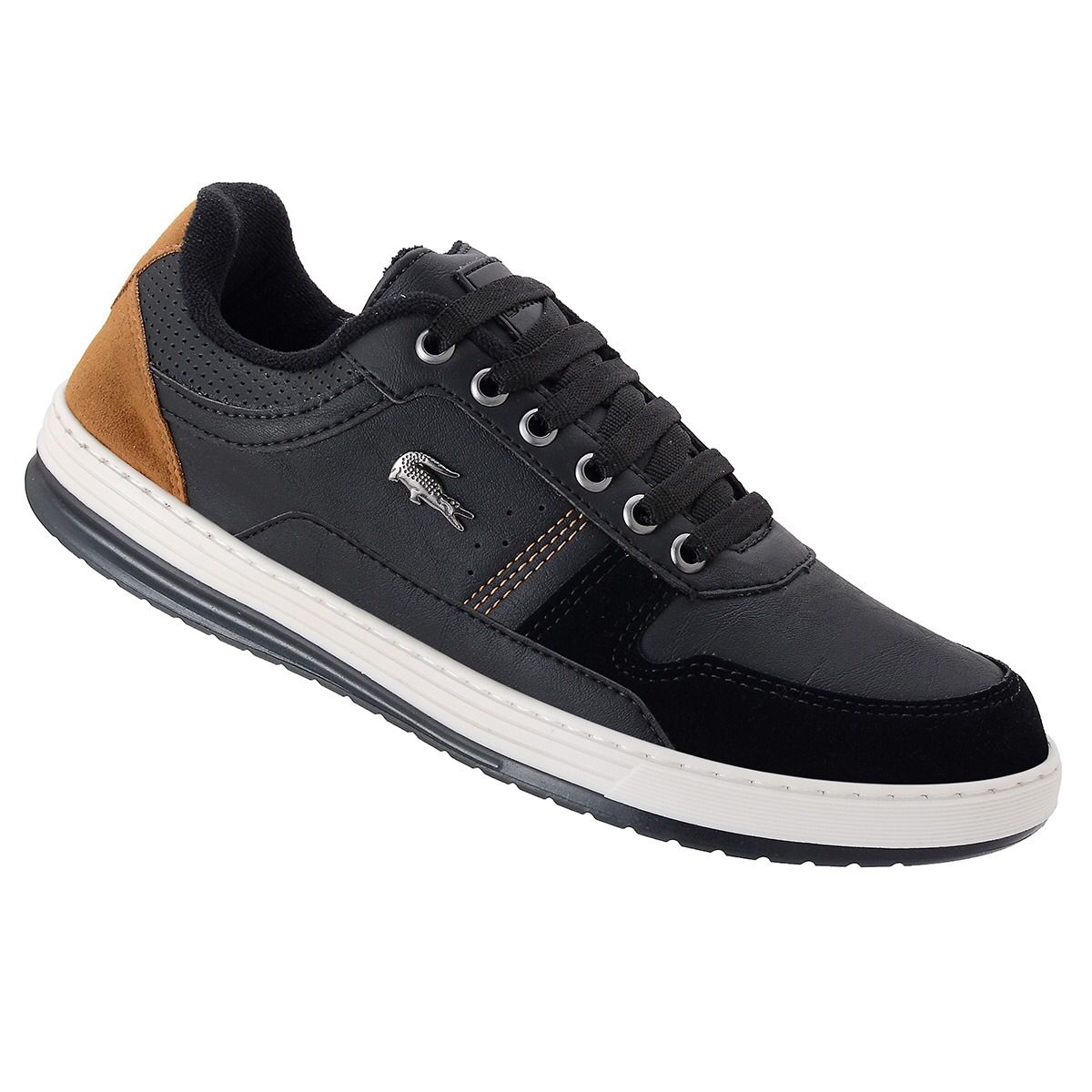 Tênis Lacoste- Preto com Marrom