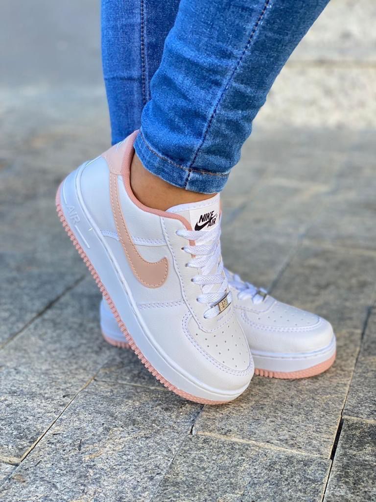 Nike - Air Force 1 '07 - Branco com Rose