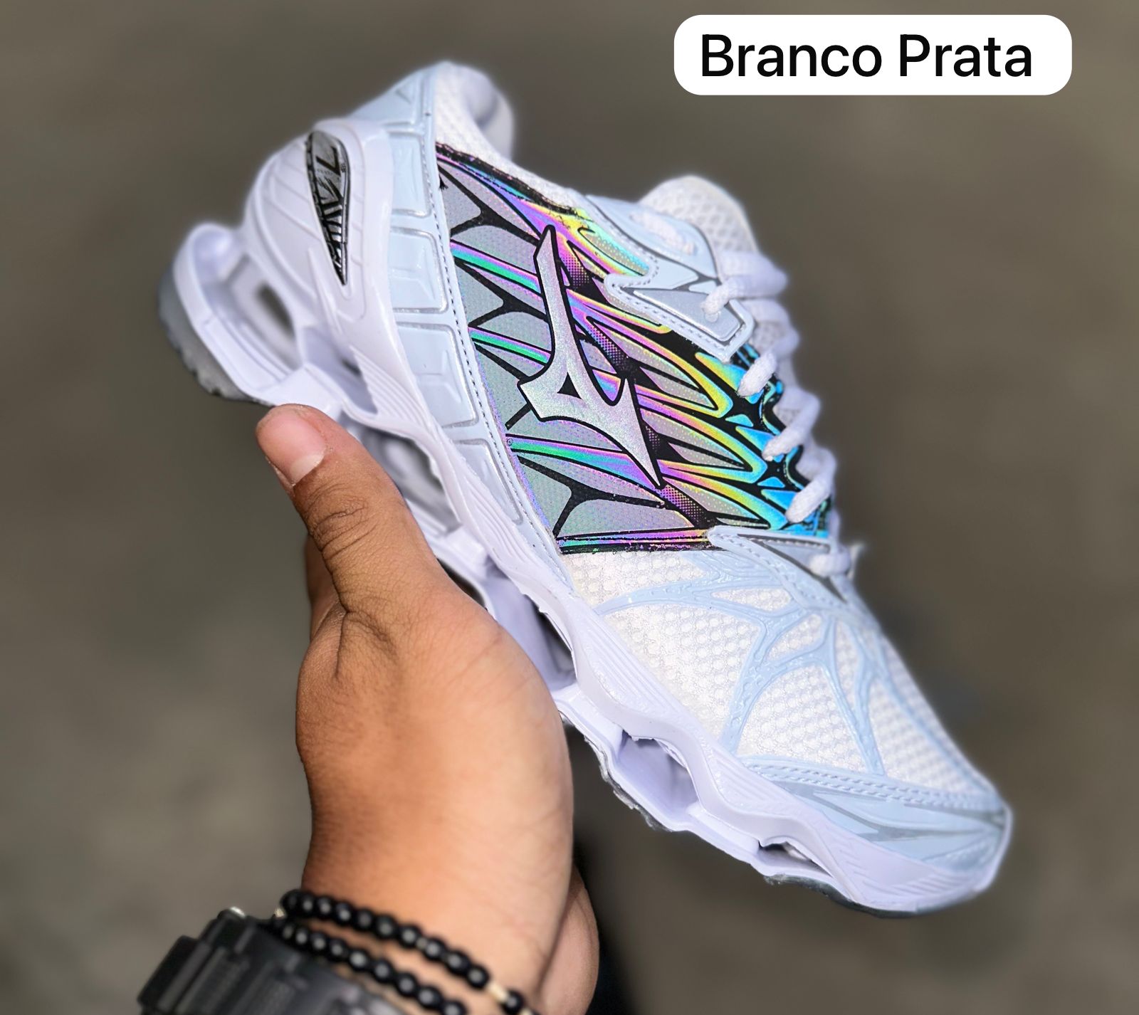 Mizuno Wave Prophecy 7 Camaleão - Branco