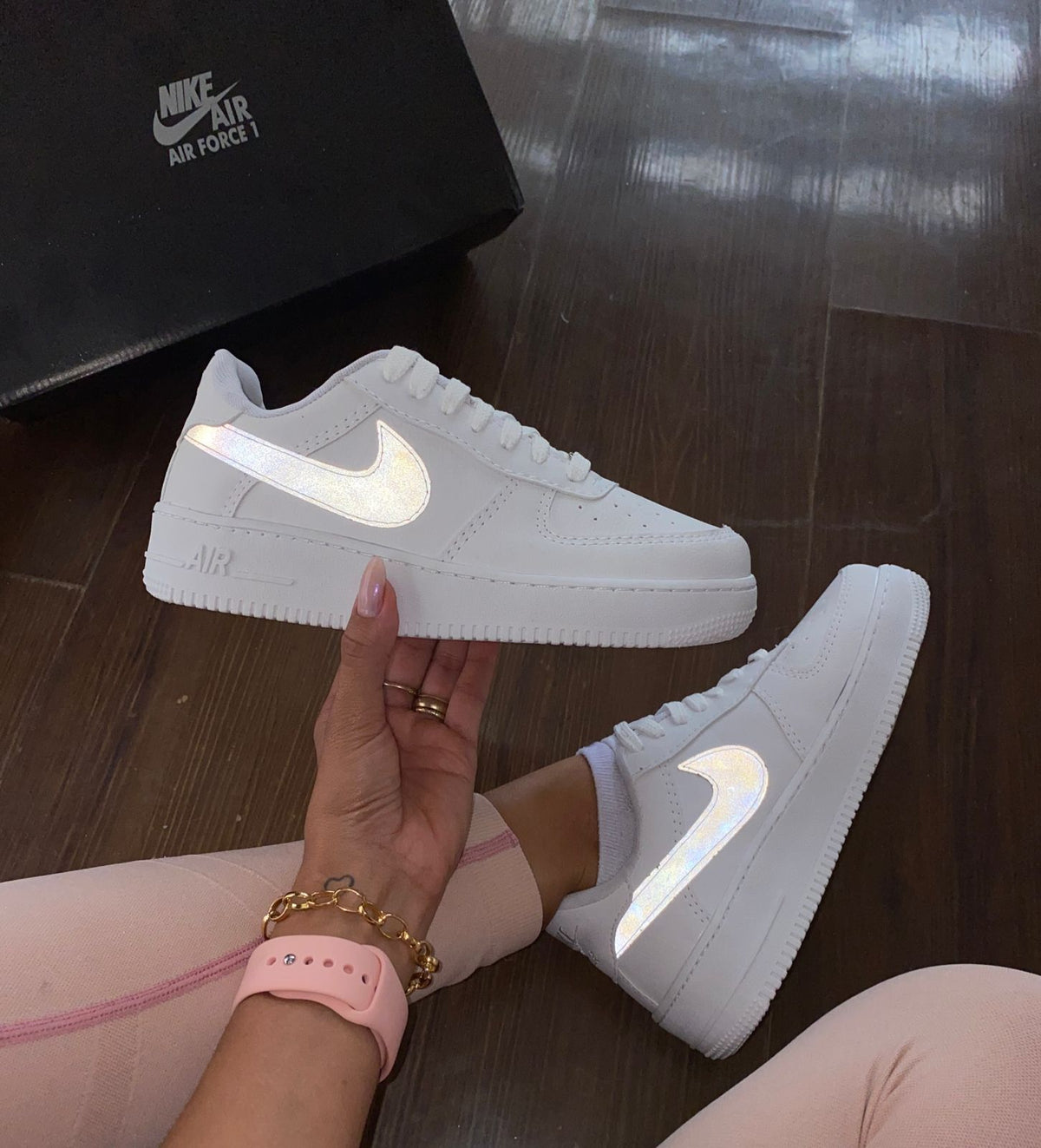 Nike - Air Force 1 '07 - Branco com Reflexível