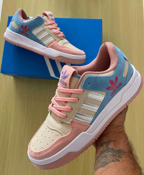 Tênis Adidas Forum - Rosa com Azul Bebê
